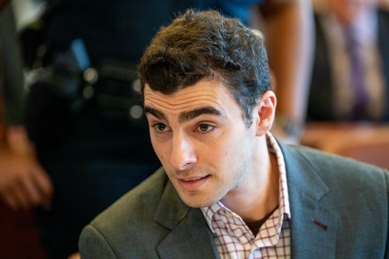 Luigi Mangione appears for a suppression of evidence hearing in the killing of UnitedHealthcare CEO Brian Thompson in Manhattan Criminal Court on December 01, 2025 in New York City