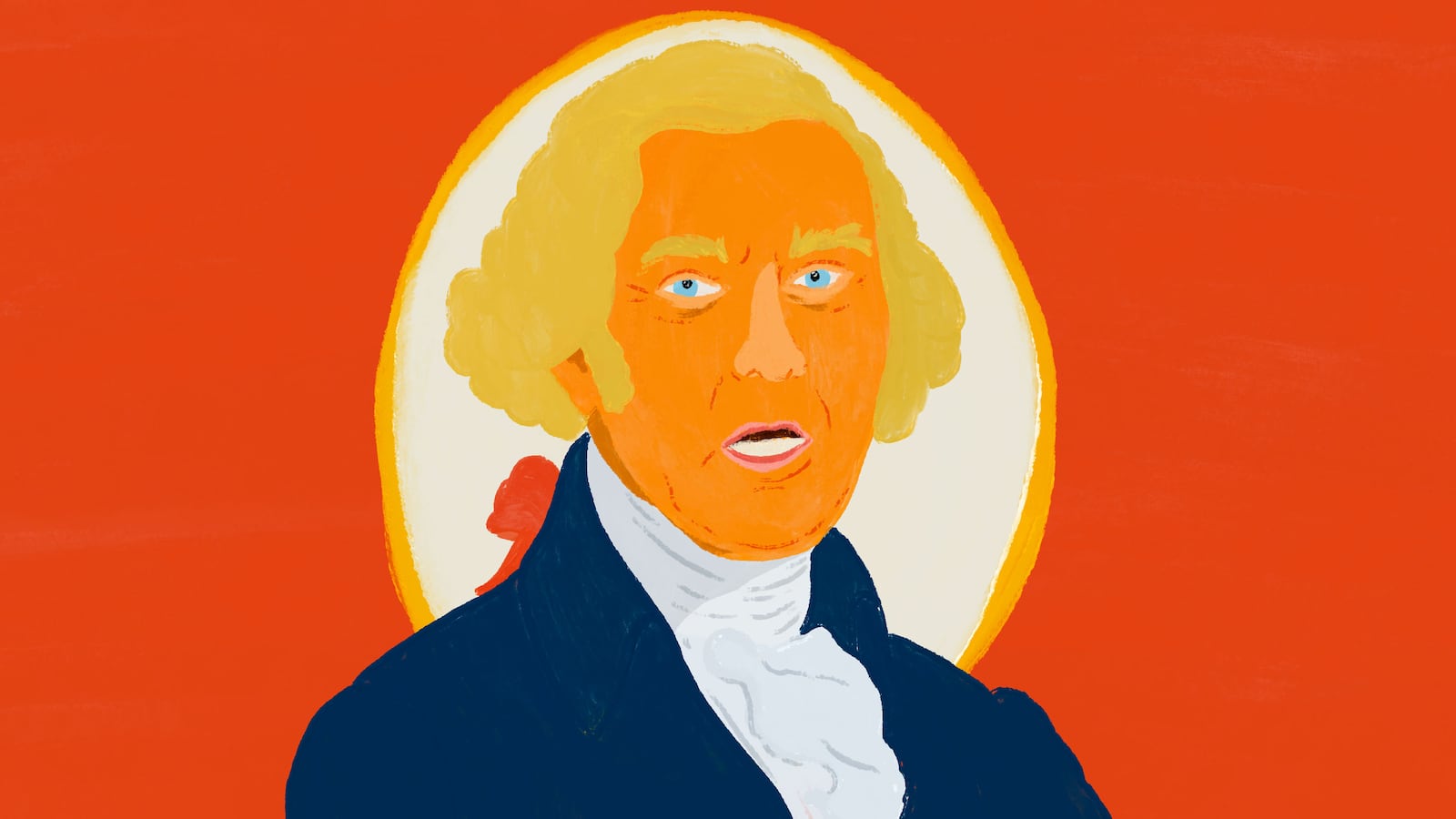 Donald Trump drawn like George Washington