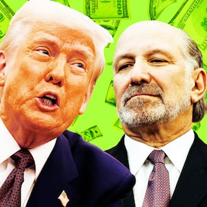 A photo illustration of Donald Trump and Howard Lutnick.