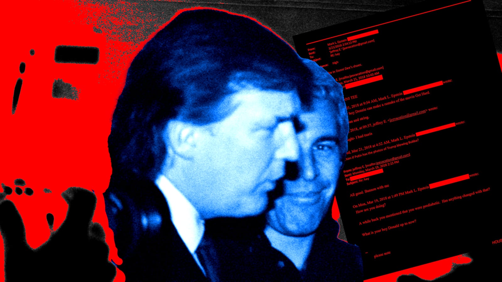 Donald Trump, Jefferey Epstein photo illustration