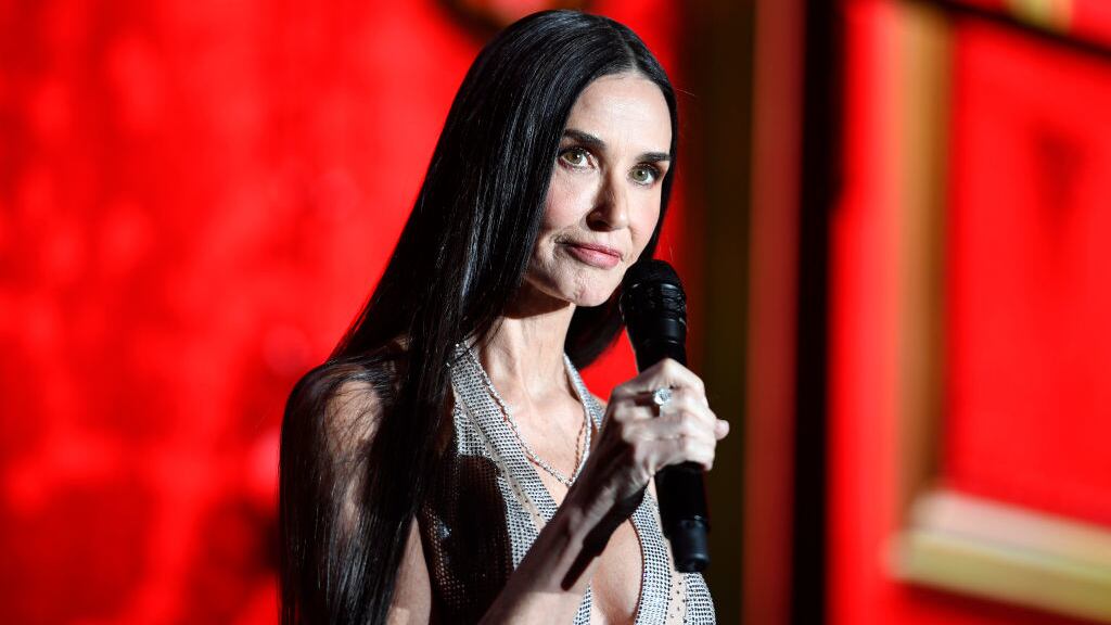 Demi Moore called out an audience member while she introduced Cher at the amfAR Cannes Gala in France.