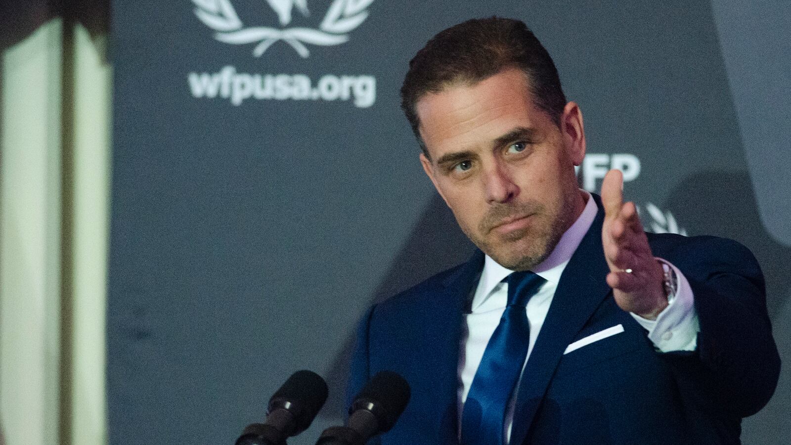 Hunter Biden speaks during the World Food Program USA’s 2016 McGovern-Dole Leadership Award Ceremony at the Organization of American States on April 12, 2016, in Washington, D.C.