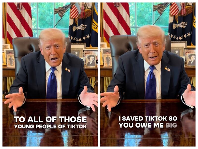 President Donald Trump returns to Tik Tok.