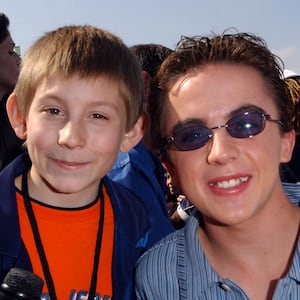 "Malcom in the Middle" co-stars Eric Per Sullivan and Frankie Muniz at the 15th Annual Nickelodeon Kid's Choice Awards in 2002.