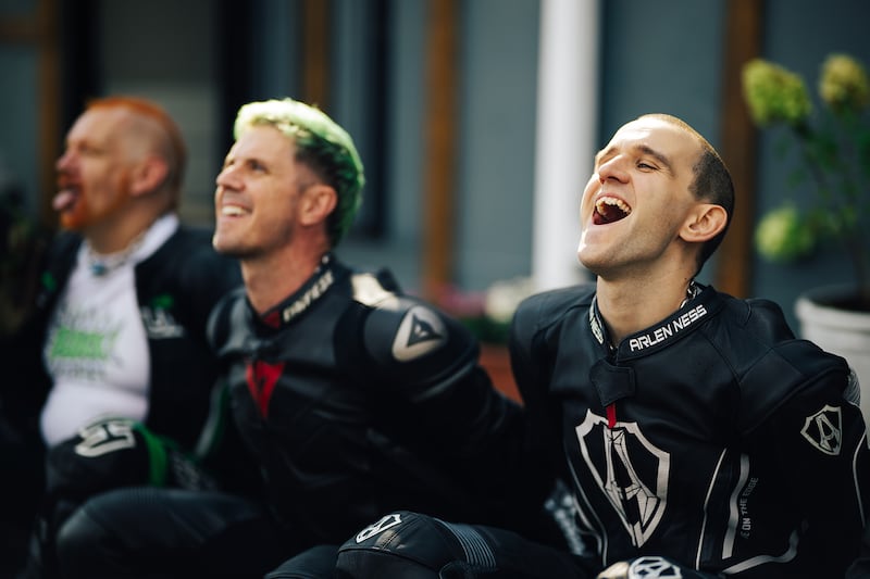 Jake Shears and Harry Melling in Pillion.