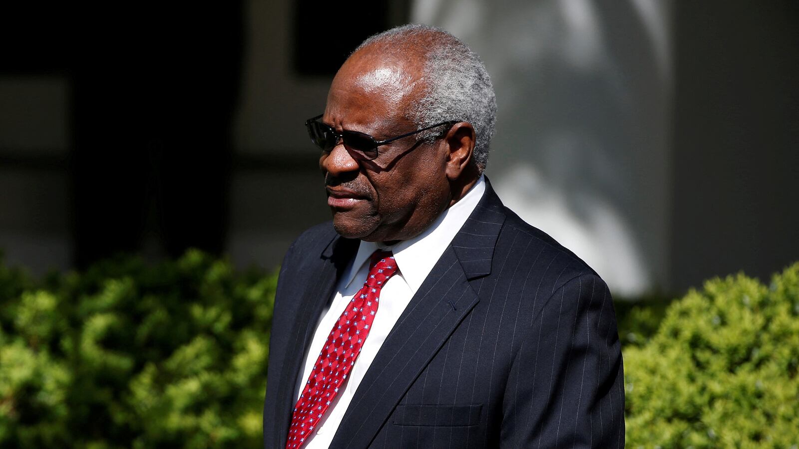 Associate Supreme Court Justice Clarence Thomas arrives for the swearing in ceremony of Judge Neil Gorsuch as an Associate Supreme Court Justice in the Rose Garden of the White House in Washington, U.S.