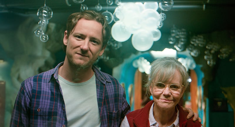 (L-R) Lewis Pullman as Cameron and Sally Field as Tova in Remarkably Bright Creatures.