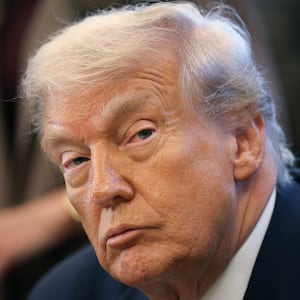 WASHINGTON, DC - NOVEMBER 17: U.S. President Donald Trump delivers remarks during a meeting of the White House Task Force on the FIFA World Cup 2026 in the Oval Office of the White House on November 17, 2025 in Washington, DC. The task force was created to oversee security, logistics, and federal government support for the 2025 Club World Cup and the 2026 FIFA World Cup, jointly hosted by the United States. (Photo by Win McNamee/Getty Images)