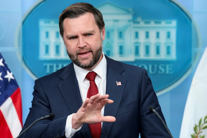U.S. Vice President JD Vance holds a press briefing, the first since Karoline Leavitt stepped down as press secretary, at the White House, in Washington, D.C., U.S., September 3, 2026. REUTERS/Jonathan Ernst