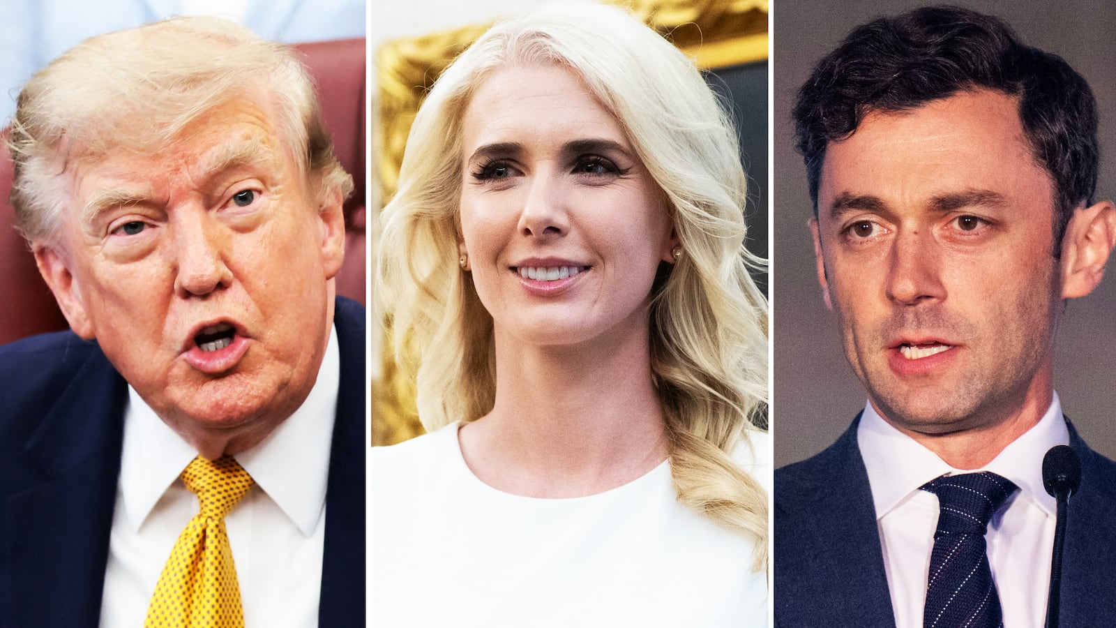 Donald Trump, Jon Ossoff, Natalie Harp photo illustration