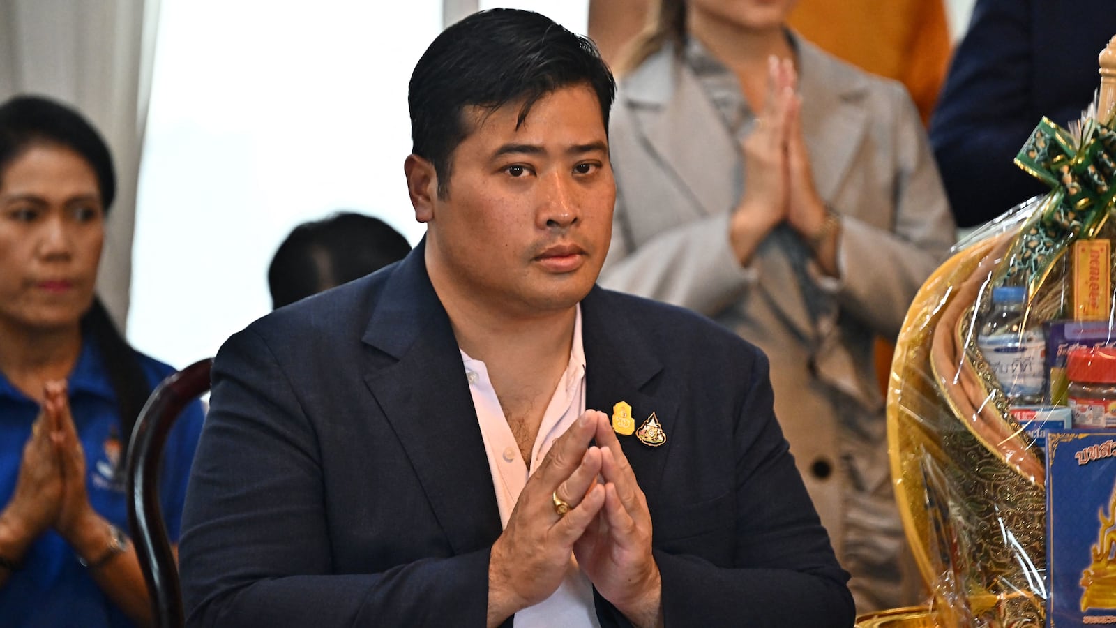 Vacharaesorn Vivacharawongse (C), the second-eldest son of Thai King Maha Vajiralongkorn, in 2023