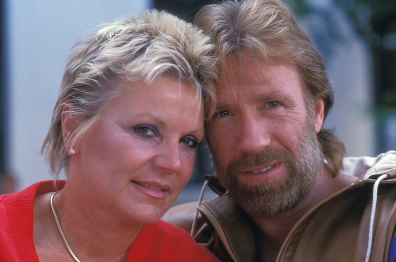 Chuck Norris and Dianne Holechek in 1985.