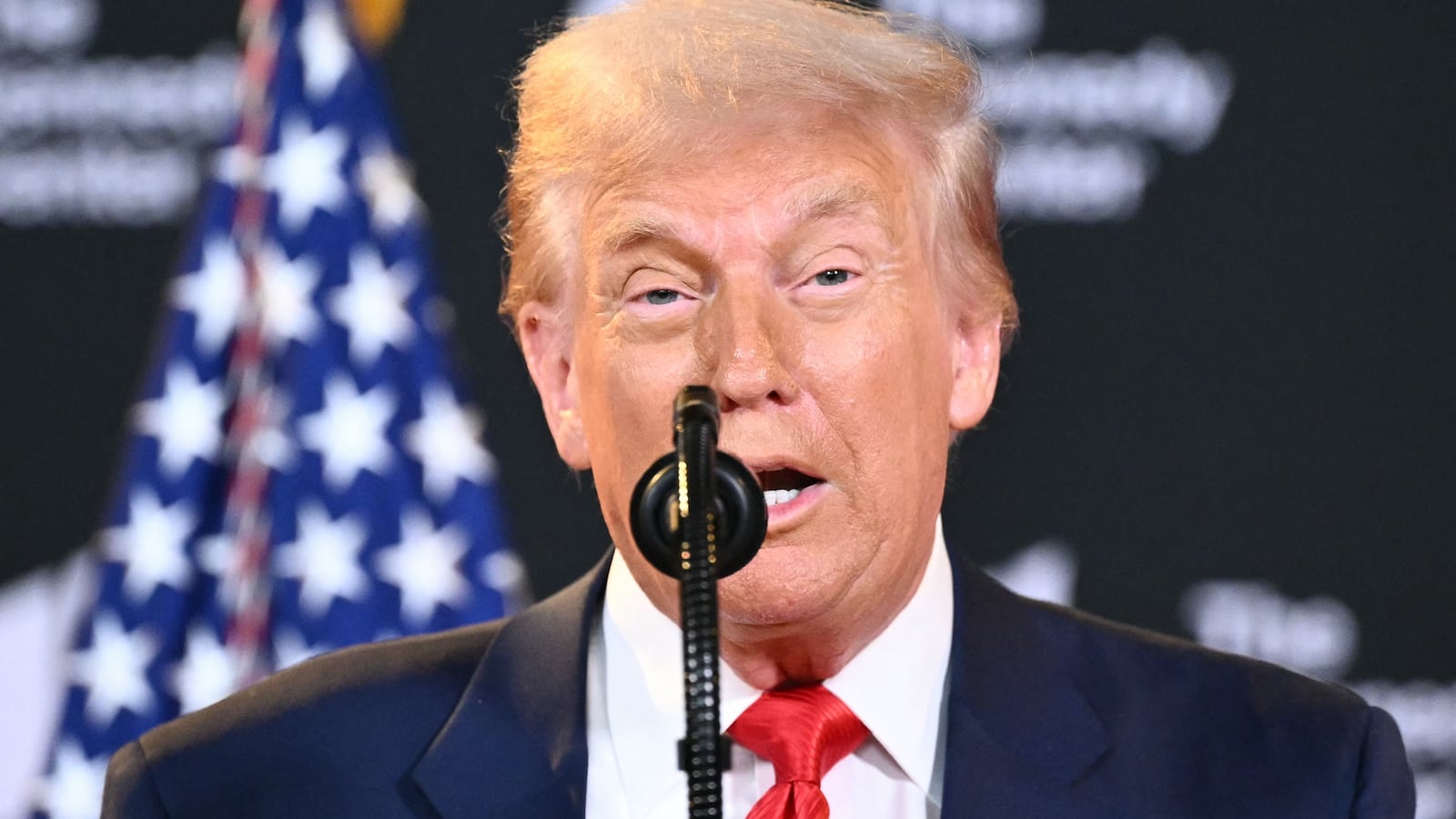 President Donald Trump speaks during the unveiling of the Kennedy Center Honors nominees on August 13, 2025, at the Kennedy Center in Washington, DC.