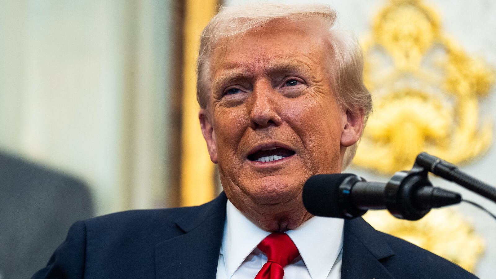 President Donald Trump during an IVF event in the Oval Office of the White House on October 16, 2025.