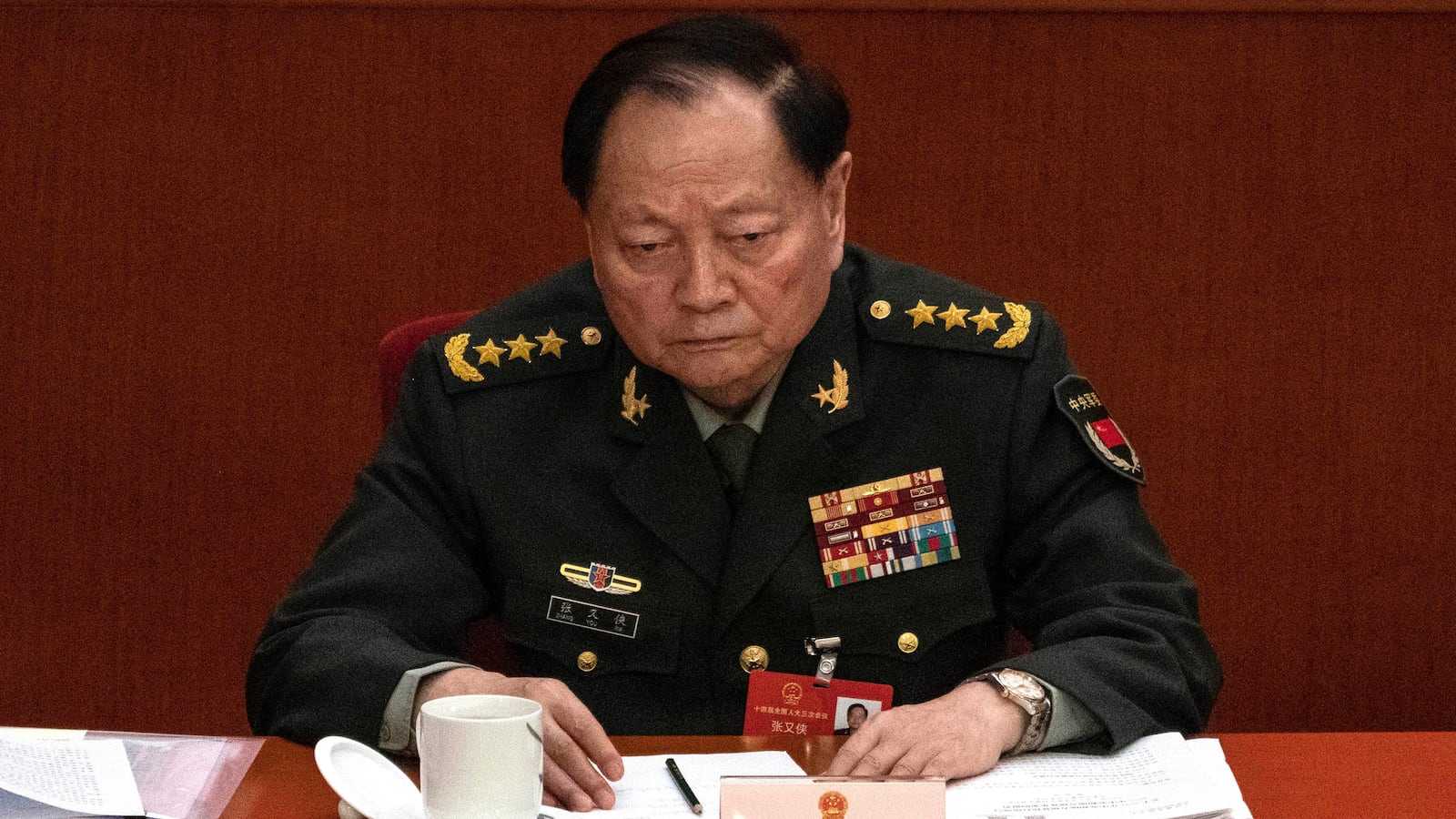 BEIJING, CHINA - MARCH 5: General Zhang Youxia, the Vice Chairman of the Central Military Commission attends the opening session of the National Peoples Congress, or NPC, at the Great Hall of the People on March 5, 2025 in Beijing, China. China's annual political gathering known as the Two Sessions will convene leaders and lawmakers to set the government's agenda for domestic economic and social development for the year. (Photo by Kevin Frayer/Getty Images)