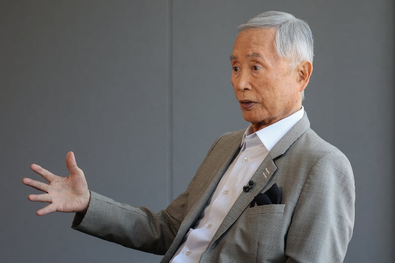 Actor and activist George Takei speaks during an interview with Reuters in New York City, U.S., June 4, 2025. REUTERS/Kylie Cooper