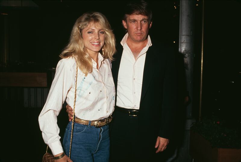 Marla Maples and Donald Trump.