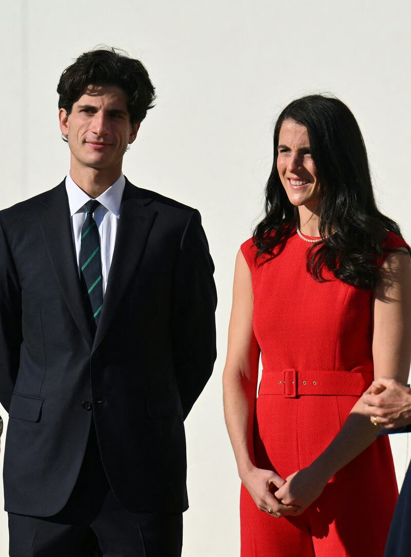 Britain's Prince William, Prince of Wales, is welcomed by US Ambassador to Australia, Caroline Kennedy (R), Jack Kennedy Schlossberg (2nd L) and Tatiana Kennedy Schlossberg to the John F. Kennedy Presidential Library and Museum in Boston, Massachusetts, December 2, 2022. (Photo by ANGELA WEISS / AFP) (Photo by ANGELA WEISS/AFP via Getty Images)