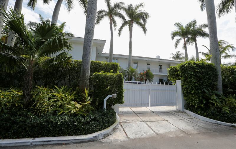 A residence owned by Jeffrey Epstein is shown in Palm Beach, Florida on March 14, 2019.