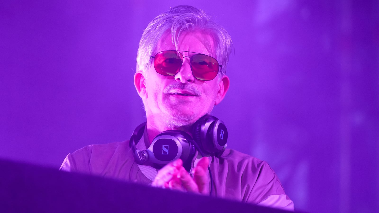 Kavinsky performs live on stage during the Festiv4L Signé Renault Festival at Chalet des Iles on June 20, 2025 in Paris, France.