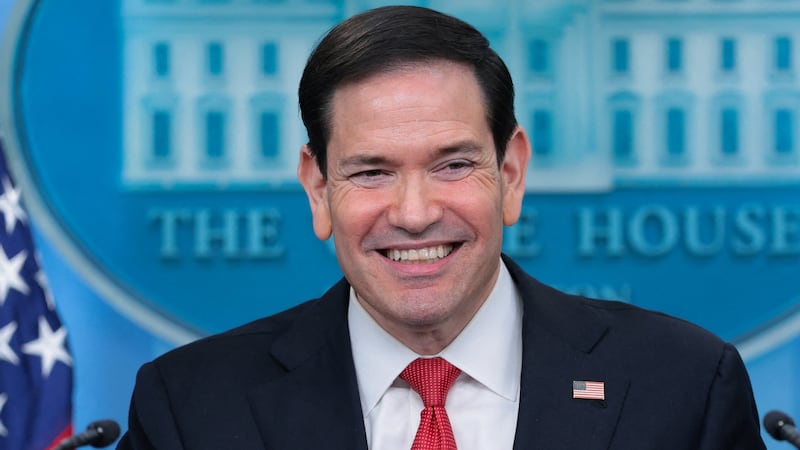 U.S. Secretary of State Marco Rubio holds a press briefing in the James S. Brady Press Briefing Room at the White House in Washington, D.C., U.S., May 5, 2026.