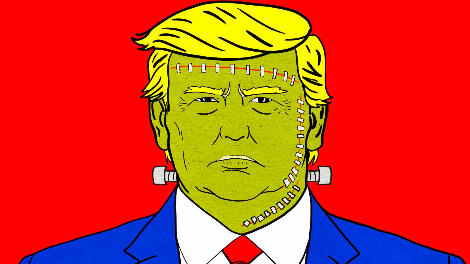 Donald Trump Frankenstein illustration