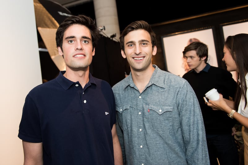 Nick Reiner and Matt Elisofon, who wrote “Being Charlie,” attend the Guess Portrait Studio at the Toronto International Film Festival on September 14, 2015.