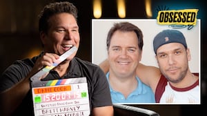 A photo illustration of Dane Cook in Funny Money: The Dane Cook Story.