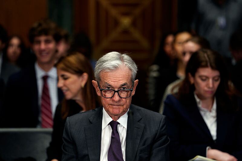 WASHINGTON, DC - JUNE 25: Federal Reserve Chairman Jerome Powell testifies before the Senate Committee on Banking, Housing, and Urban Affairs during a hearing to “examine the Semiannual Monetary Policy Report to the Congress” on Captiol Hill on June 25, 2025 in Washington, DC. Powell says that the central bank will wait for clearer economic signals on the effects of President Donald Trump's tariffs on the economy before cutting interest rates, despite pressure from the President and divisions among Fed officials. (Photo by Kent Nishimura/Getty Images)