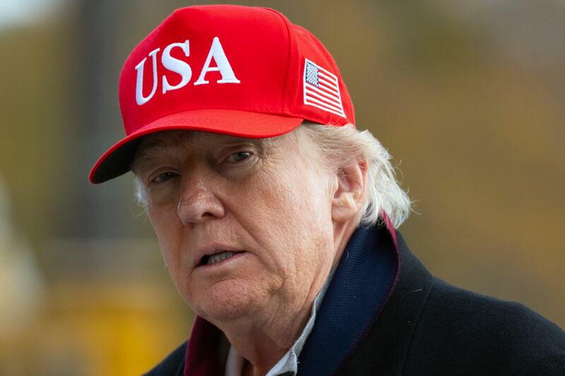 WASHINGTON, DC - NOVEMBER 22: U.S. President Donald Trump arrives on the South Lawn of the White House on November 22, 2025 in Washington, DC. Trump visited Joint Base Andrews in Prince Georges County Maryland to tour the golf course located on the base. (Photo by John McDonnell/Getty Images)
