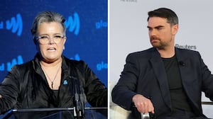 Ben Shapiro (right) melted down at Rosie O’Donnell’s (left) TikTok song roasting Trump.