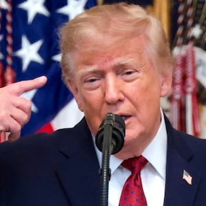 US President Donald Trump speaks as he hosts a Hispanic Heritage Month reception in the East Room at the White House in Washington, D.C., US, September 30, 2026.