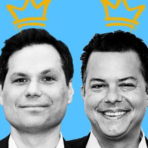 A photo illustration of Joanna Coles, Michael Ian Black, John Avlon, and Samantha Bee.