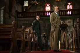 Josh O’Connor and Daniel Craig as Benoit Blanc in