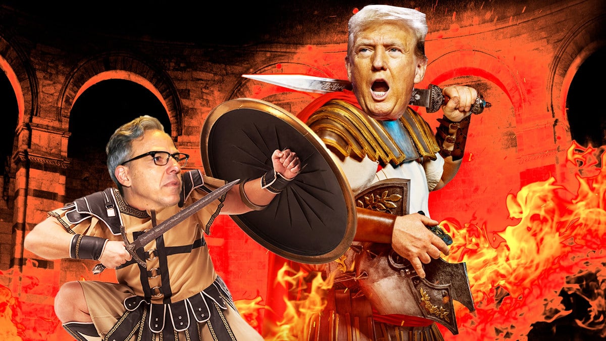 Donald Trump feuding with Jake Tapper.