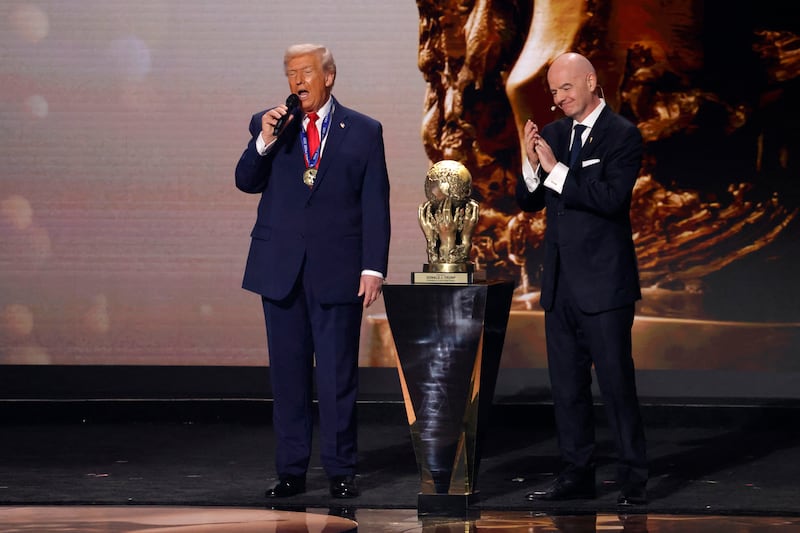 Infantino presented Trump with the inaugural FIFA Peace Prize last December.