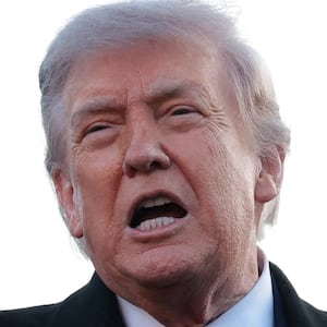 U.S. President Donald Trump speaks to reporters near the Lincoln Memorial Reflecting Pool as it undergoes renovations, in Washington, D.C., U.S., May 7, 2026. REUTERS/Kylie Cooper