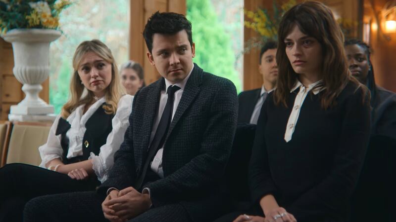 Aimee Lou Wood, Asa Butterfield, and Emma Mackey.