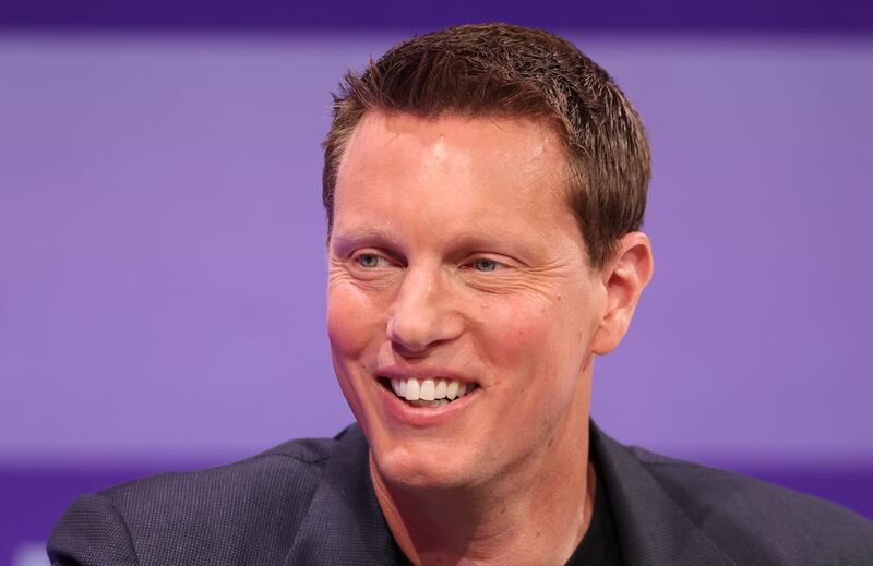 Paramount Skydance CEO David Ellison speaks during the Bloomberg Screentime conference in Los Angeles on October 9, 2025.