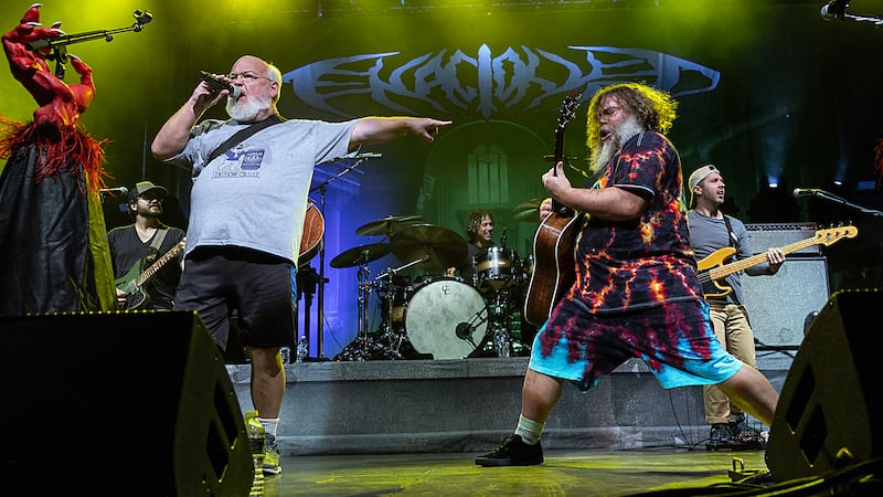 Kyle Gass (L) and Jack Black of Tenacious D