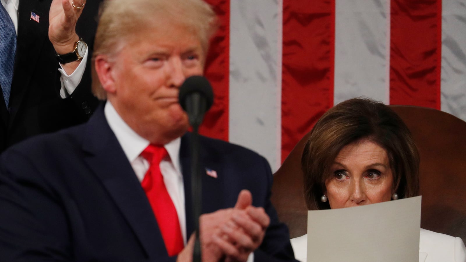 Donald Trump and Nancy Pelosi.