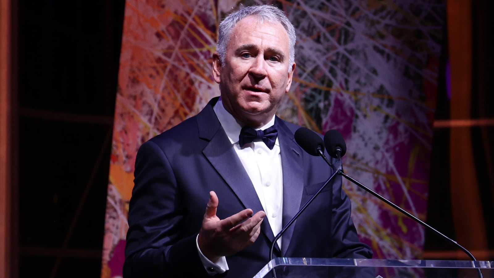 Kenneth Griffin speaks onstage during the Pérez Art Museum Miami's Art of the Party on November 09, 2024 in Miami, Florida.