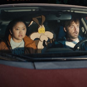 Will Forte and Lana Condor in Coyote vs. Acme