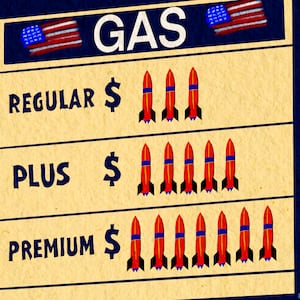 Gas Station prices illustraton