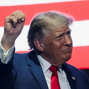 U.S. President Donald Trump dances at a rally to kick off the Great American State Fair in celebration of the 250th anniversary of U.S. independence on the National Mall in Washington, D.C., U.S., June 24, 2026.