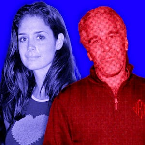 Stacey Williams and Jeffrey Epstein.