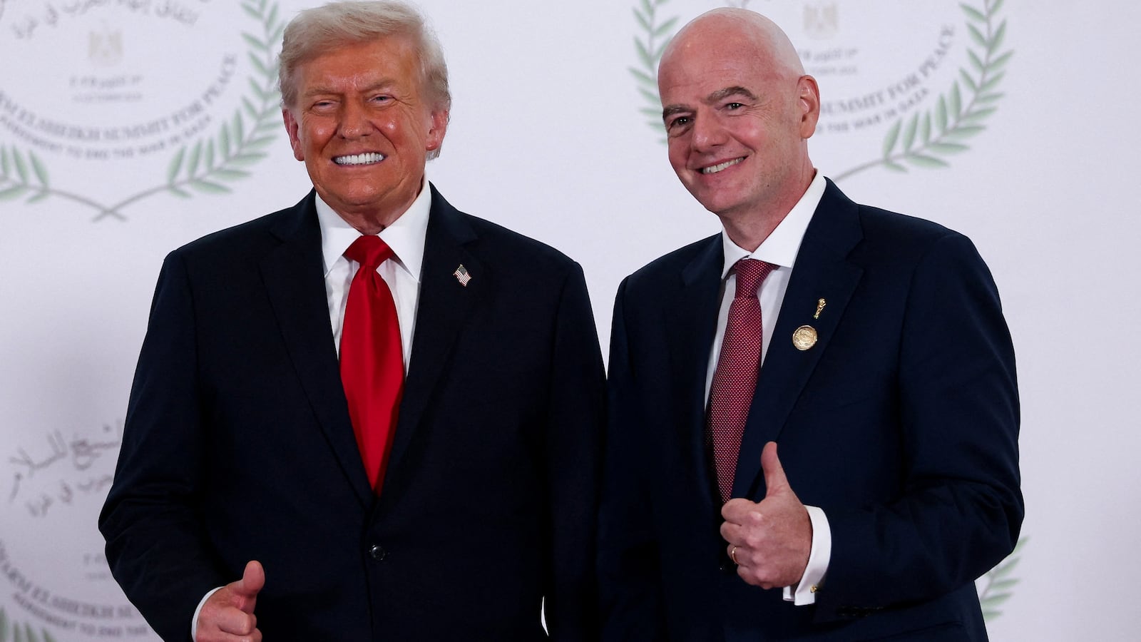 U.S. President Donald Trump and FIFA president Gianni Infantino.
