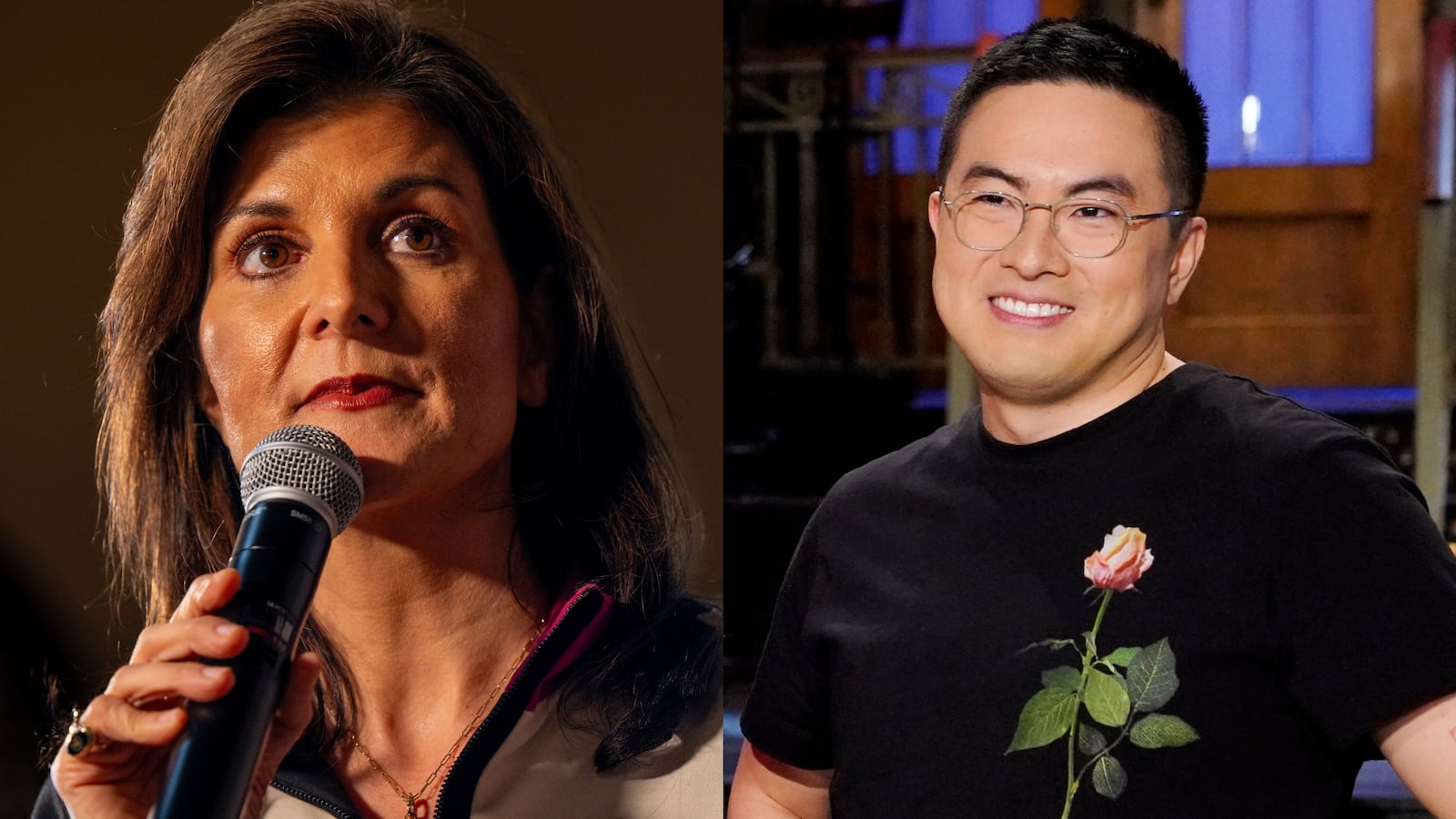 Nikki Haley and Bowen Yang