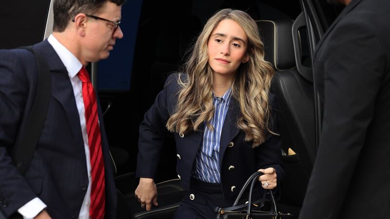 Carolina Amesty and her attorney, Brad Bondi, arrive at the federal court in downtown Orlando, Florida, on Tuesday, Feb. 18, 2025. (Ricardo Ramirez Buxeda/Orlando Sentinel/Tribune News Service via Getty Images)