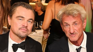 BEVERLY HILLS, CALIFORNIA - JANUARY 11: (L-R) Leonardo DiCaprio and Sean Penn attend the 83rd Annual Golden Globe Awards at The Beverly Hilton on January 11, 2026 in Beverly Hills, California. (Photo by Stewart Cook/CBS via Getty Images)